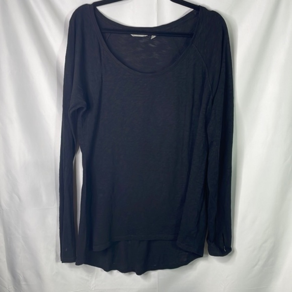 Athleta ringspun cotton poly long sleeve top 103034
